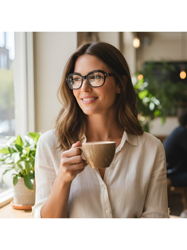 Armação de Óculos Quadrado CL4021 Marrom e Rosa